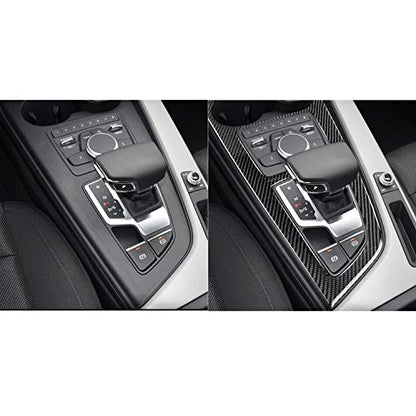 NVCNX Real Carbon Fiber Compatible with Audi B9 A4 S4 A5 S5 2017-2019 / RS5 2018 2019 Car Center Console Gear Shift Panel Cover Sticker Decal Interior Trim Accessories 1PC - color: Center Console Gear Shift Panel for 2017-2019