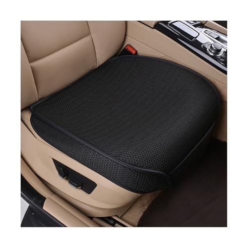 Zpana Car Front Seat Bottom Cover, Breathable Anti Slip Auto Frontseat Cushion Mat with Storage Pocket, Comfortable Vehicle Interior Chair Protection Pad, Universal for SUV Sedan Truck(Black) - color: Black