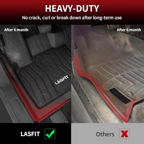 LASFIT Floor Mats Fit for Lincoln Continental 2020 2019 2018 2017, All Weather Floor Liner TPE Custom Fit Car Mats for Lincoln Continental 1st & 2nd Row Rubber Mats, Black,Tasteless - size: 2017-2020|For Lincoln Continental|Floor Mats