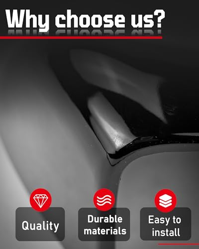 Side Mirror Caps Cover Compatible with Tesla Model Y 2021 2022 2023 2024 Black Mirror Covers - color: Model Y Gloss Black Mirror Covers
