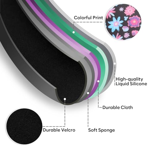 2 PCS Seat Belt Cover Pad, Soft and Cute Seat Belt Protector, Universal Car Accessories and Interior Decor (Floral Print)