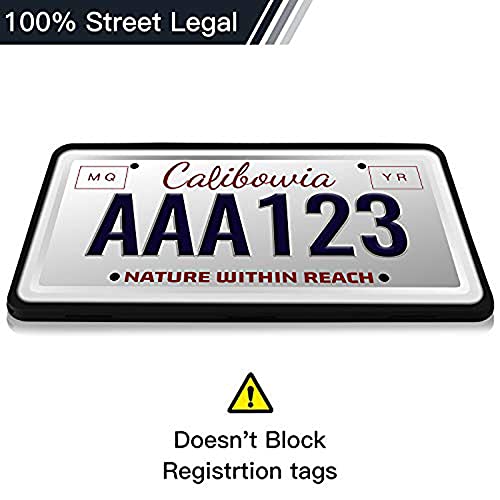 Intermerge License Plate Frames, 2 Pack, Universal US Car Black TPU Bracket Holder. Rust-Proof, Rattle-Proof, Weather-Proof with Drainage Holes Car Accessories