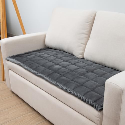 Couch Cover for Dogs Washable Pet Bed Fuzzy Pet Couch Covers Nonslip Couch Slipcover for Dogs, Kids, Pets Friendly Sofa Cover Loveseat Covers (Dark Gray, 21''x39''/Rectangular) - color: Dark Gray, size: 21''x39''/Rectangular
