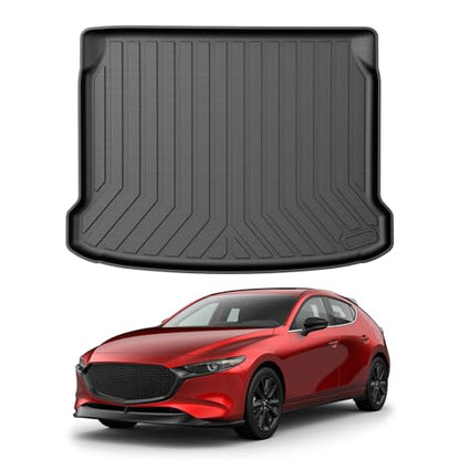 Mixsuper Custom Fit Cargo Liner for 2019-2025 2026 Mazda 3 Hatchback Trunk Liner All Weather Rear Cargo Trunk Mat (Does Not Fit Sedan Models) Black - size: Fit for Mazda 3 Hatchback | 2019-2026