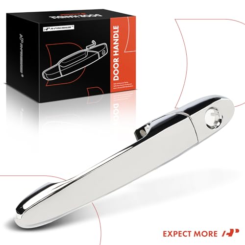 A-Premium Front Passenger Exterior Door Handle with Keyhole Compatible with Chevrolet Impala, Impala Limited, Cobalt & Buick Lacrosse, Lucerne, Allure & Pontiac G5, Solstice & Saturn Sky, Chrome - style: Front Passenger Side