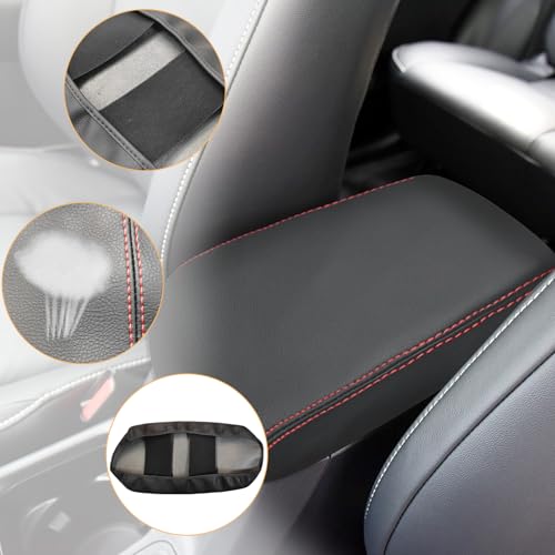 Compatible with Center Console Armrest Cover for Toyota RAV4 2013 2014 2015 2016 2017 2018 Leather Arm Rest Storage Box Lids Cushion Protector Pad - size: RAV4 2013-2018