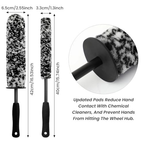 5PCS Wheel Cleaner Brush Kit, Tire Brushes, Rim Cleaner Brush,Car Detailing Brushes, Car Wash Tools for Wheels and Tires No Spatter