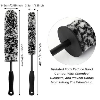 5PCS Wheel Cleaner Brush Kit, Tire Brushes, Rim Cleaner Brush,Car Detailing Brushes, Car Wash Tools for Wheels and Tires No Spatter