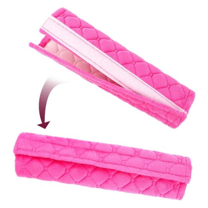 yuntop 2 PCS Car Seat Straps Shoulder Pads Soft Auto Seat Belt Cover Universal Safety Strap Cover Helps Protect Your Neck and Shoulders from Seat Belt Friction (Rose Red) - color: Rose Red