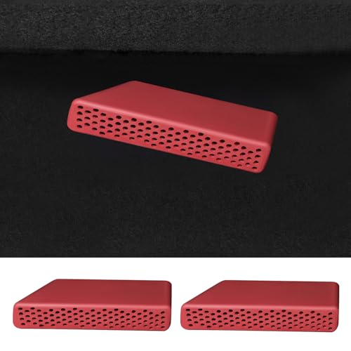 Temmis Car Under Seat Air Outlet Silicone Protection Cover for Toyota Camry 2018-2025, Auto Interior Accessories Vent Protector Cap Set Accessory-Red - color: Red for Uner Seat Air Outlet Cover