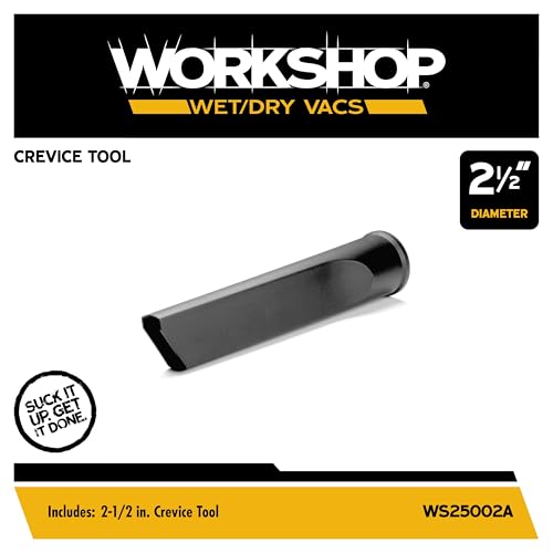 WORKSHOP Wet/Dry Vacs Shop Vacuum Accessories WS25002A Crevice Tool Attachment for Wet Dry Vacuum Cleaners, Fits 2-1/2-inch Extension Wands and Hoses - size: 2-1/2"