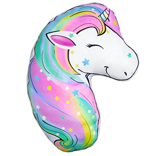FIODAY Seat Belt Cover Pad for Kids Unicorn Seatbelt Pillow Soft Seat Belt Cover Car Pillow Toddler Travel Seat Strap Pad Neck Support for Girls Boys, Rainbow - color: Rainbow