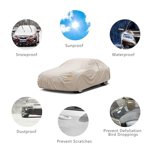 Heavy Duty Outdoor Car Cover Custom Fit for Ford 1999-2026 F250/F350, Windproof All Weather Waterproof Sun Rain UV Dust Snow Protection Outdoor Car Covers - size: Custom Fit Ford F250/F350