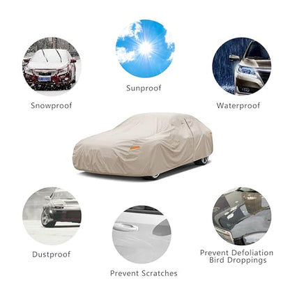 Heavy Duty Outdoor Car Cover Custom Fit for 2005-2026 Dodge Charger,Windproof All Weather Waterproof Sun Rain UV Dust Snow Protection Outdoor Car Covers - size: Custom Fit Dodge charge