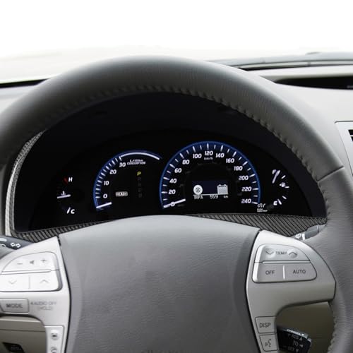 Car Speedometer Frame Sticker Instrument Panel Carbon Fiber Decal Interior Trim Compatible with Toyota Camry 2007 2008 2009 2010 2011 Accessories - color: Black 16