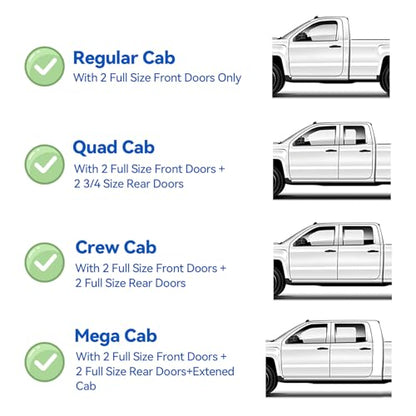 Window Visor for 1995-2004 Toyota Tacoma Regular/Standard/Single Cab, Out-Channel Rain Guards Shields Vent Deflector Shade Wind Dark Smoke for 95-04 Tacoma, Outside-Mount, 2PCS - style: For 1995-2004 | Toyota Tacoma | Access/ Regular Cab | Out-Channel