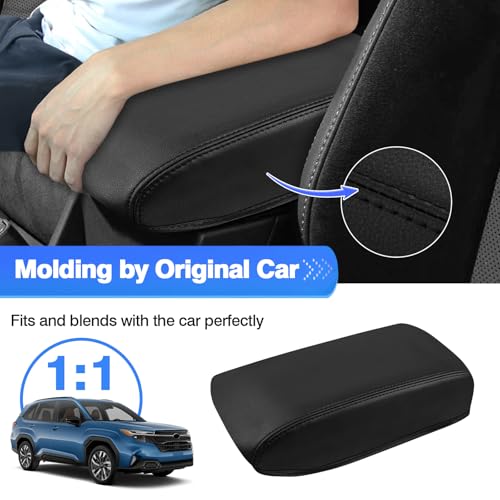 Autorder Center Console Cover for 2025 2026 Forester Accessories Armrest Cover Anti-Scratch Middle Console Pad Leather Armrest Protector - size: Subaru Forester 2025-2026