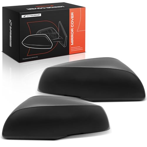 A-Premium 2 PCS Driver and Passenger Side Rearview Mirror Covers Caps - Compatible with Toyota Tacoma 2016-2023 - Smooth Black, with Turn Signal Hole