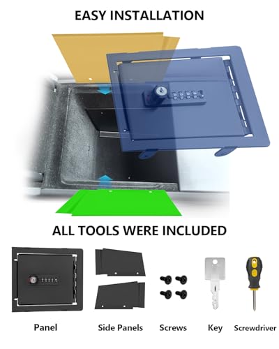 for Tesla Center Console Safe Organizer with 4-Digit Lock Model Y Juniper Model 3 Highland Accessories 2025 2026 No Drill Glove Case with Combination Lock Armrest Anti-Theft Storage Tray Box - size: Juniper & Highland Safe Organizer