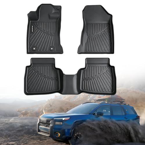 Floor Mats for Subaru Outback 2026, TPE All Weather Protection Car 1st & 2nd Row Floor Liners Heavy Duty Waterproof Mats Accessories, Black - size: For 2026 Outback floor mats