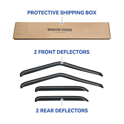 Window Visors Rain Guards Shield for 1995-2005 Chevy S10 Blazer/GMC S15 Jimmy, Out-Channel Window Vent Wind Deflectors Visors Shades for 1998-2001 GMC Envoy, 1996-2001 Oldsmobile Bravada - size: 1995-2005 Chevrolet S10 Blazer