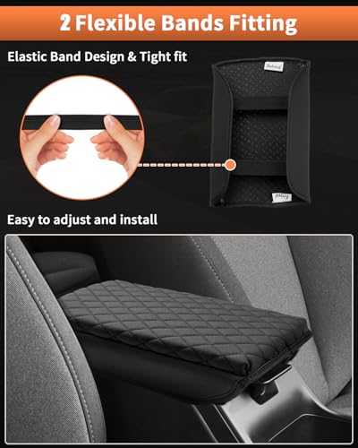Shademax Custom for 2026 2025 Kia K4 Center Console Cover, Armrest Cover for K4 EX/LX/GT-Line/GT-Line Turbo Arm Rest Cushion Pad K4 Accessories 2025 Leather Middle Console Cover Armrest Box Protector - size: Size for Kia K4 2025-2026