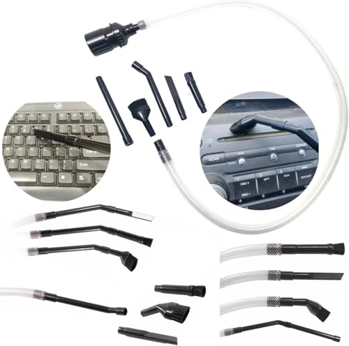 Car Detailing Kit Interior Cleaner, Car Vacuum, 9PCS/Set Mini Micro Tool Car Vehicle Cleaning Kit Universal Vacuum Cleaner Attachments for Car, Computer, Keyboard