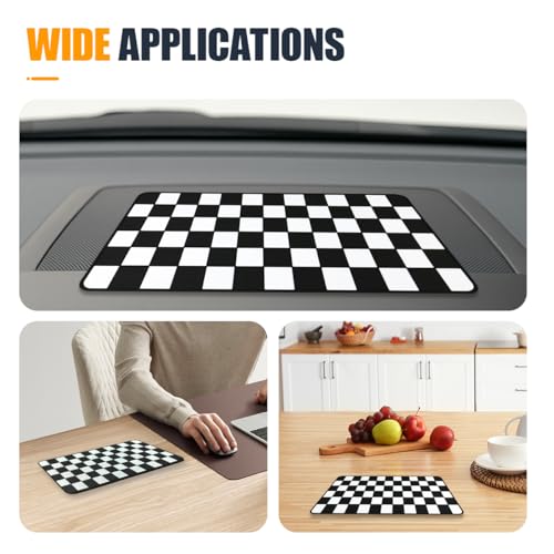 YoRise Car Dashboard Anti Slip Mat, 10.62'' × 5.90'' PVC Center Console Pad, Non-Slip Sticky Dash Mat, Washable Car Dashboard Gripping Pad for Phone, Glass, Key, GPS (White) - color: White