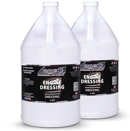 LANE'S Engine Dressing | Professional Engine Bay Cleaner and Protector Shine | Prevents Rubber Hoses Fading and Cracking | Easy to Use, Dust Resistant Degreaser & Detail Spray | 1 Gallon, 2 Pk - size: 128 Fl Oz (Pack of 2)