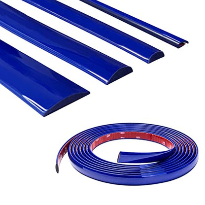 16Ft Dark Blue Car Motor Bike Self-Adhesive Exterior and Interior Molding Trim Universal Dashboard Bumper Window Door Body Side Decorative Strip Scratch-Proof (Width: 1/2 inch (12mm)) - style: Width: 1/2 inch (12mm)