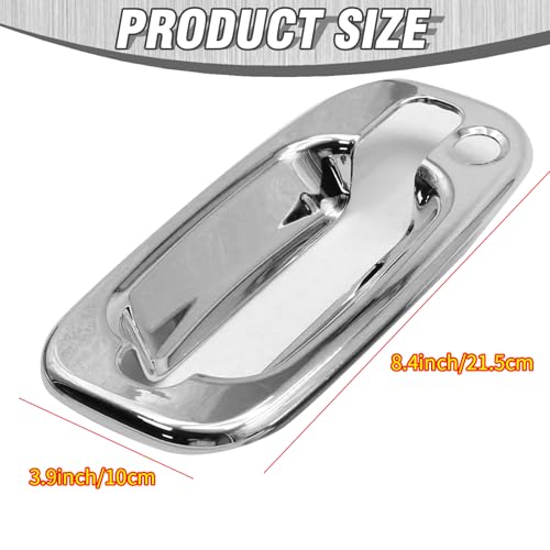 Anxingo 2 Pcs Chrome Door Handle Covers, Replacement for Chevrolet Tahoe/Silverado/Suburban 00-06, Replacement for GMC Sierra 96-06 / Yukon 00-06, with Passenger Keyhole