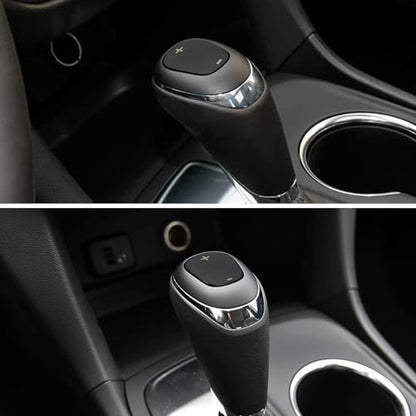 TOMALL Stainless Steel Car Gear Shift Knob Cover Compatible with Chevy Equinox 2018-2020 Shift Panel Trim Gear Lever Cover for Car Interior Car Accessories (Black Titanium) - color: Stainless Gear-Black Titanium