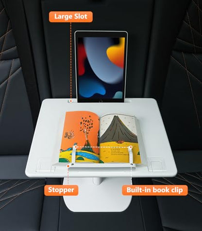 Car Desk for Laptop Computer Tablet iPad iPhone Book for Driver Passenger Seat, Adjustable Portable Car Seat Tray Table Laptop Stand for Car Vehicle Camping Travel