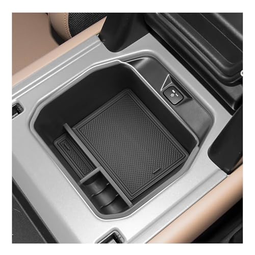 SXCY for 2025 2026 Land Rover Defender Center Console Organizer [Console w/Fridge Only] for 2020-2025 2026 Land Rover Defender 90 110 130 Accessories 2026 Defender Armrest Console Organizer Tray - color: 2020-2026 Defender Armrest[Console w/ Fridge Only]