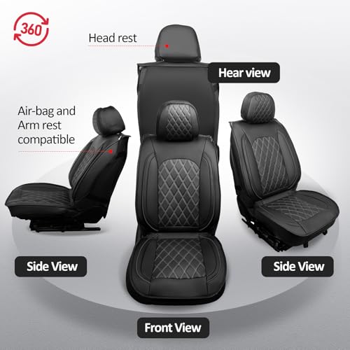MIROZO Tacoma Seat Covers Black,Waterproof Truck Seat Covers Fits for 2016-2023 Toyota Tacoma Crew Cab,Automotive Seat Cover Full Set,Pickup Cushion Front & Rear Seat Cover Set(Black, Full Set) - color: Black, size: Full Set（2016-2023 Tacoma）