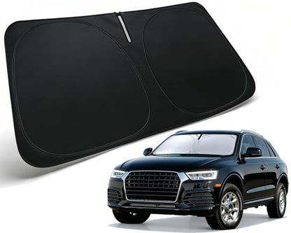 Windshield Sun Shade for 2013-2018 Audi Q3 Accessories, Car Front Window Sun Visor Protector & Heat Shield | 240T Sunshade Protection Blocks UV Rays Keep Your Car Cooler - size: For | Audi Q3 2013-2018
