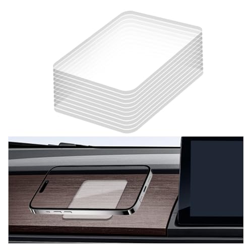 Car Dashboard Anti-Slip Mat, 2.95" x 2.48" Transparent Traceless Auto Dash Sticky Gel Pad, Washable & Reusable Double-Sided Gripping Pad for Vehicle, Office, Home (10PCS) - size: 10PCS