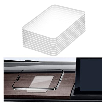 Car Dashboard Anti-Slip Mat, 2.95" x 2.48" Transparent Traceless Auto Dash Sticky Gel Pad, Washable & Reusable Double-Sided Gripping Pad for Vehicle, Office, Home (10PCS) - size: 10PCS