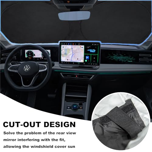 for Cadillac Escalade SRX XT5 XT6 STS DTS XT4 DeVille 2017 2018-2022 2023 2024 Windshield Sun Shade- Car Sunshades for Front Windows Shield Cover Custom Fit Cadillac SRX 2025 Accessories Sun Visor - size: for Cadillac Escalade XT5 XT6 2019-2024
