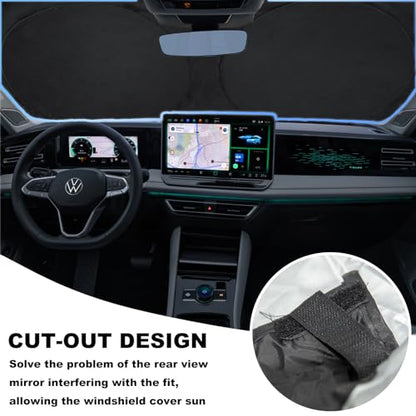 for Cadillac Escalade SRX XT5 XT6 STS DTS XT4 DeVille 2017 2018-2022 2023 2024 Windshield Sun Shade- Car Sunshades for Front Windows Shield Cover Custom Fit Cadillac SRX 2025 Accessories Sun Visor - size: for Cadillac Escalade XT5 XT6 2019-2024