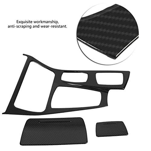 Carbon Pattern Gear Shift Panel Cover Trim, Car Interior Center Console Upgrade Compatible with 5 Series F10 2011-2016, Dashboard Accessory