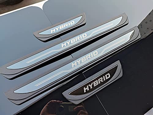 Car Door Sill Scuff Protector, for Hyundai Elantra Hybrid 2020 2021 2022 2023 2024 Accessories, Door Entry Guard Plate Trim Cover, Auto Interior Accessory Kick Panels 4pcs Set