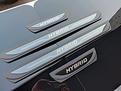Car Door Sill Scuff Protector, for Hyundai Elantra Hybrid 2020 2021 2022 2023 2024 Accessories, Door Entry Guard Plate Trim Cover, Auto Interior Accessory Kick Panels 4pcs Set