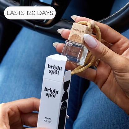 120 Day Car Air Freshener - Long Lasting Coconut Sandalwood Scent for Auto and Home - Non-Toxic Refillable Hanging Diffuser - size: 0.2 Fl Oz (Pack of 1)