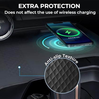 Wireless Charging Protective Mat for Toyota Grand Highlander 2026 2025 2024, Center Console Interior Accessories Silicone Anti-Slip Wireless Charger Cover Pad for 2024-2026 Grand Highlander - style: Fits for Toyota Grand Highlander 2024-2026