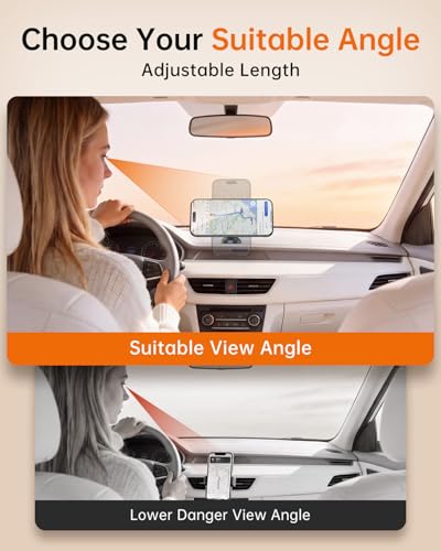 SYNCWIRE for MagSafe Car Mount - 360 Rotation Magnetic Phone Holder for Car Dashboard, Strong Magnet Car Phone Holder Mount Compatible iPhone 17 Pro Max Air 16 15 14 13 - Car Accessories for Women Men - style: Space Gray