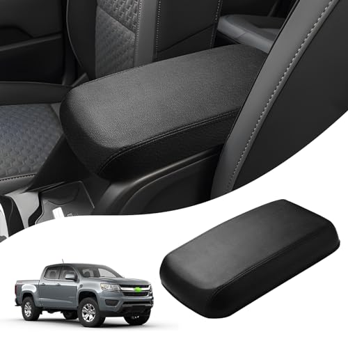 Autorder Center Console Cover for 2015-2022 Chevrolet Chevy Colorado/GMC Canyon Accessories Armrest Cover Anti-Scratch Middle Console Pad Leather Armrest Protector - size: 15-22 Chevy Colorado Armrest Cover