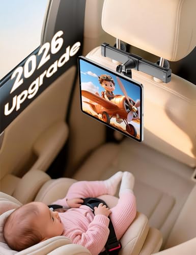 OHLPRO Tablet Holder for Car Headrest,360°Adjustable Magnetic Tablet Mount for Car Backseat,Gifts Road Trip Essentials for Kids,Fits for 5-13" Device Like iPad Pro, Air, Mini, Galaxy, Fire - style: Magnetic Adjustable Arm
