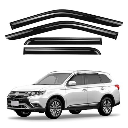 Window Visor Compatible with Mitsubishi Outlander 2011-2020 Sun/Rain Guards Wind Deflector Smoke 4pcs 94642 - size: For 2011-2020 Outlander