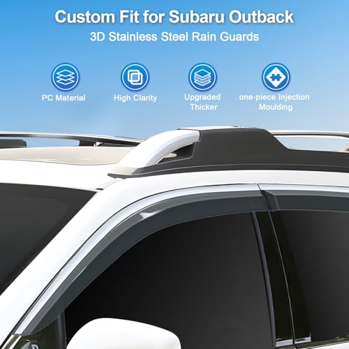 Rain Guards Compatible with Subaru Outback 2020-2024 2025 Side Window Deflectors Window Rain Guards Out-Channel Guard Deflector Vent Visor-4pcs - style: Subaru Outback 2020-2025